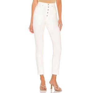 WeWoreWhat The Danielle High Rise Straight - Antique White